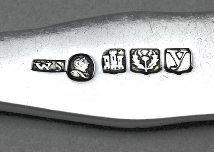 Georgian Scottish Silver Basting and Tablespoon - Kings Pattern